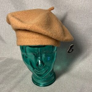 Wool Blend Beret Hat for Women Solid Color Classic French